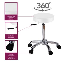 Work stool 9006 SF white without backrest