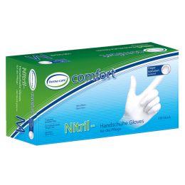 Nitril Handschuhe 100 St&uuml;ck Wei&szlig; S