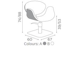 Salon Ambience Hairdressing Chair Amber SA Star Base without Adjustable Backrest