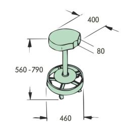 OP Saddle Chair 22216 SP without backrest