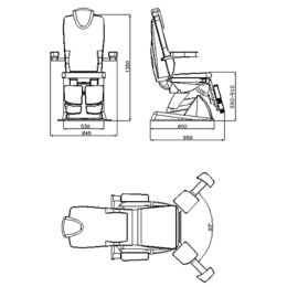 Fu&szlig;pflegestuhl Concept 800 E-3  EC Standfu&szlig; Wei&szlig;