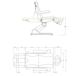 Kosmetikliege 256 E-3 I 3 Motoren I 240&deg; drehbar I Wei&szlig; I Ohne Heizung