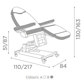 Foot care chair Dallas 805 E-1 SA One-piece footrest