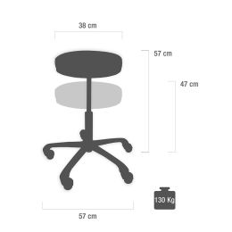 Teqler Arbeitshocker 135362 wei&szlig;