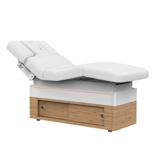 Entdecke die Silverfox Wellnessliege HEMA E-4 I Heizung I Memoryfunktion. Elektrisch verstellbar, mit Memoryfunktion, Heizung und LED-Beleuchtung – ideal für Dein Spa.