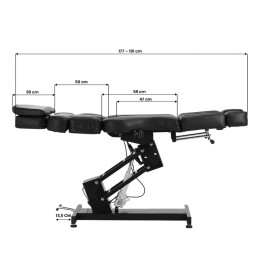 Tattoostuhl Pro Ink 3710 E-1 I Einzelverstellbare Beinablagen I Schwarz