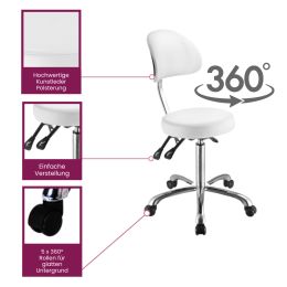 Work chair 9118 SF with backrest - White