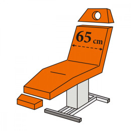 Medixwell Universal Liegenbezug 3-teilig mit Gesichtsloch Frottee apricot 12